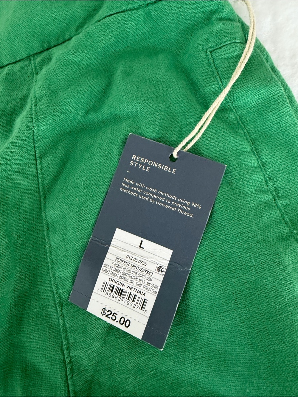 Green Button-Front Women's Skirt universal Thread large - Picture 2 of 3